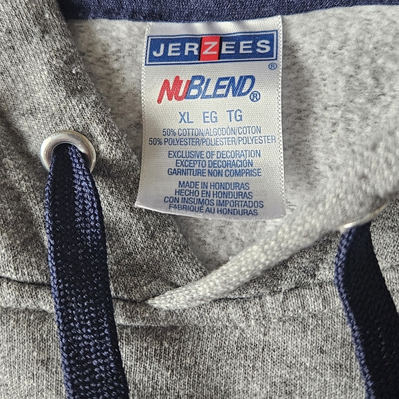 Jerzees Gray and Navy Pelicans Hoodie - Picture 2 of 4